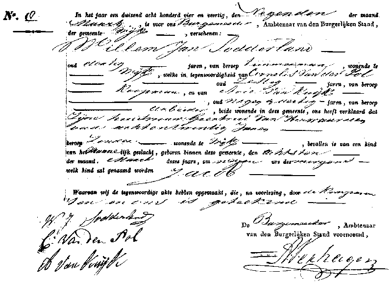 18440309 geb akte 8 Jacob zv WJ Sodderland - G v Herwaarden